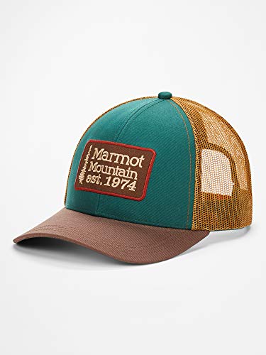 Marmot Retro Trucker Hat Gorra con Protección Ultravioleta, Ajustable, para Exteriores, Deportes Y Viajes, Unisex Adulto, Botanical Garden/Scotch, One