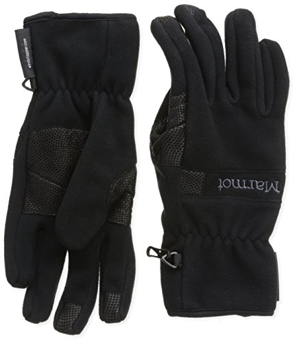 Marmot Windstopper Glove Guantes vellón, cálidos, a Prueba de Viento, Repelente al Agua, para Exteriores, Ciclismo, Correr, Hombre, Black, S