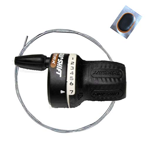 maxxi4you - Juego de 1 x SRAM MRX Grip Shift 7 velocidades de cambio de marchas + 1 parche de manguera maxxi4you - Juego de 1 x SRAM MRX Grip Shift 7 velocidades de cambio de marchas + 1 parche de manguera