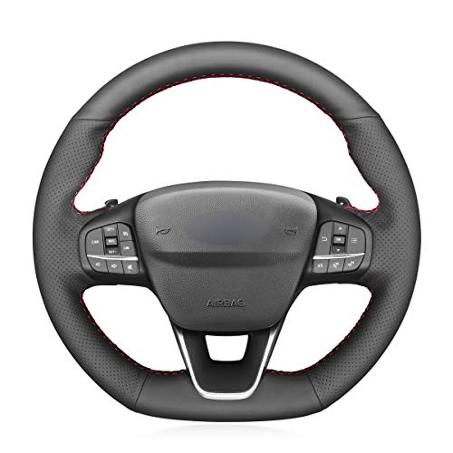 MEWANT Funda de volante para Ford Focus (ST | ST-Line) 2018-2020 / Fiesta (ST | ST-Line) 2017-2020 MEWANT Funda de volante para Ford Focus (ST | ST-Line) 2018-2020 / Fiesta (ST | ST-Line) 2017-2020