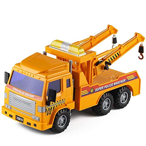 Modelo de remolque de rescate de carretera grande para niños, niño, coche de ingeniería de juguete, camión de aleación, coche de juguete, coche de juguete con grúa anticaída de metal, vehículos de con