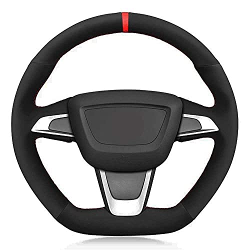 MPOQZI Funda para Volante de Coche de Cuero Negro DIY, Apta para Seat Ibiza (6J) (FR) 2012-2015 Ibiza (6J) (Cupra) 2012-2015 MII FR 2013-2020 MPOQZI Funda para Volante de Coche de Cuero Negro DIY, Apta para Seat Ibiza (6J) (FR) 2012-2015 Ibiza (6J) (Cupra) 2012-2015 MII FR 2013-2020