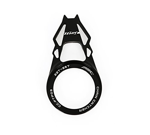 MSC Bikes 03 - Guiacadenas Protector de Ciclismo, Color Negro anodizado