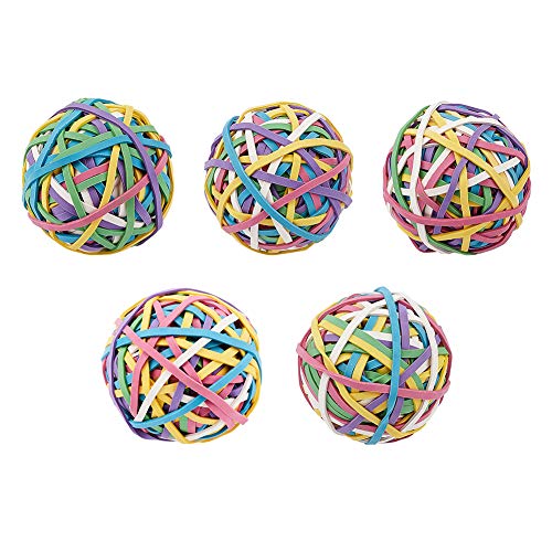 NBEADS Goma elástica, 4 Rollos / 800Pcs Bolas elásticas de Goma Planas de Colores para Hairband DIY Crafts Proyecto y organización de Arte
