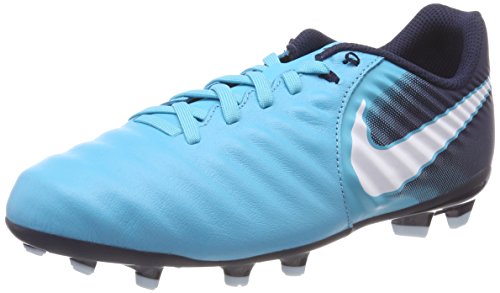 Nike Jr Tiempo Ligera IV FG, Botas de fútbol Niño, Azul (Obsidian/Blanco/Azul Gamma/Azul Glaciar 414), 37.5 EU
