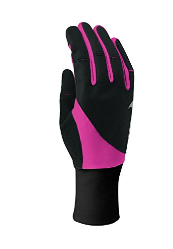Nike Storm Fit 2.0 - Guantes de running para mujer (negro/rosa, grande)