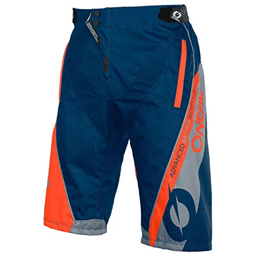 O'Neal | Botas de Bicicleta de montaña | MTB | Material Duradero, Cintura elástica, Bolsillos con Cremallera | Element FR Hybrid Shorts | Adultos | Naranja Azul | Talla 30/46