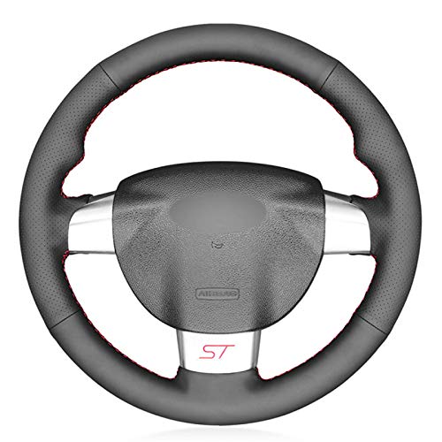 Pangtyus Cubierta Volante,para Ford Focus ST 2005-2010 Focus RS 2005-2011 Focus 3 2005-2010,Funda de Volante de Coche Cosida a Mano Transpirable Antideslizante de Cuero DIY Pangtyus Cubierta Volante,para Ford Focus ST 2005-2010 Focus RS 2005-2011 Focus 3 2005-2010,Funda de Volante de Coche Cosida a Mano Transpirable Antideslizante de Cuero DIY