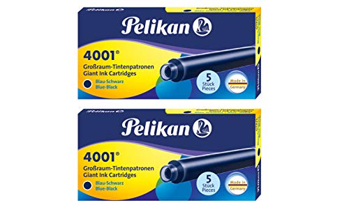 Pelikan 4001 GTP/5 - Cartucho de tinta (5 cartuchos), color azul y negro