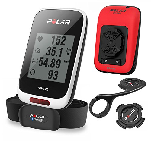 Polar M450 HR Special Edition - Ciclocomputador con GPS, Sensor cardíaco H7 Incluido, Color Rojo