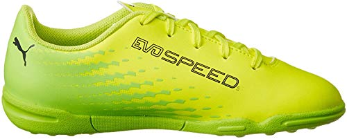 Puma Evospeed 17.5 TT Jr, Botas de fútbol Unisex Adulto, Amarillo (Safety Yellow Black-Green Gecko 01), 37.5 EU