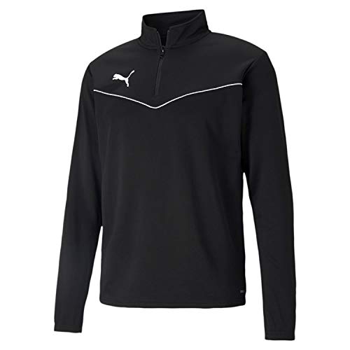 PUMA Teamrise 1/4 Zip Top Camiseta, Hombre, Puma Black-Puma White, XXL