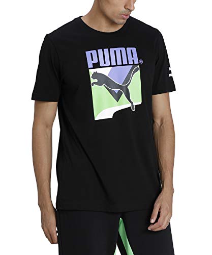 PUMA Tfs Graphic tee Camiseta, Hombre, Puma Black, M