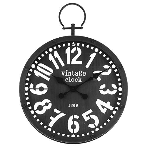 Reloj de fuelle met�lico - � 45 x Grosor 6,5 x H. 60,5 cm - Gris oscuro