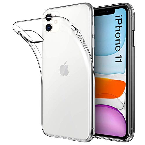 REY - Funda Carcasa Gel Transparente para iPhone 11, Ultra Fina 0,33mm, Silicona TPU de Alta Resistencia y Flexibilidad