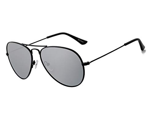 Rocf Rossini Gafas de Sol Aviador para Mujer Gafas Polarizadas Retro de Hombre con Protección UV400 para Pescar Conducir Playa(black/grey)
