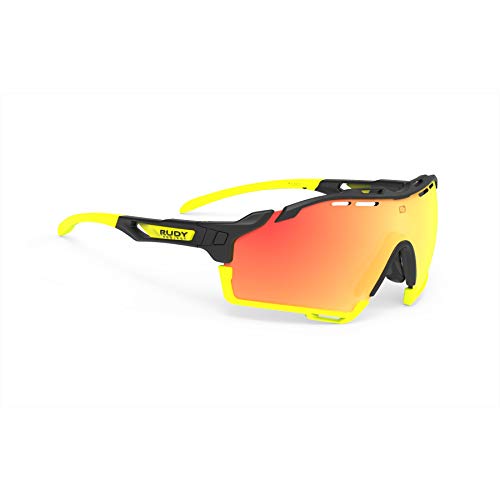 Rudy Project Cutline 2021 - Gafas de ciclismo, color negro mate y naranja