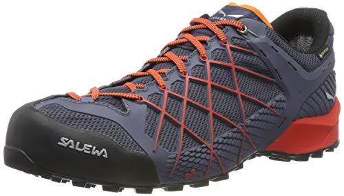 Salewa MS Wildfire Gore-Tex, Zapatos de Senderismo Hombre, Azul (Ombre Blue/Fluo Orange), 45 EU