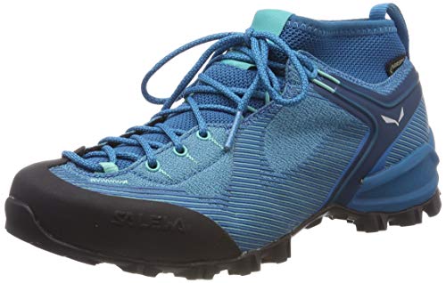 Salewa WS Alpenviolet Gore-TEX, Zapatos de Senderismo Mujer, Azul (Malta/Lagoon Green), 36 EU