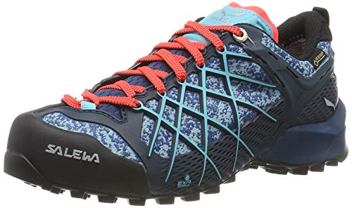 Salewa WS Wildfire Gore-TEX, Zapatos de Senderismo Mujer, Azul (Poseidon/Capri), 35 EU