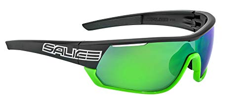 Salice 016RW - Gafas de Ciclismo, Color Negro/Verde, Talla única