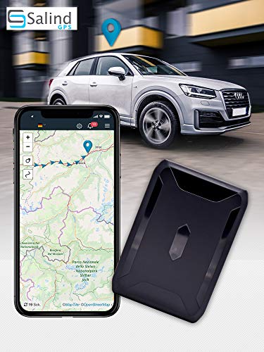 Salind 11- Localizador GPS para Coche, Moto, Camiones y Mucho más- Imán Integrado para una colocación Fija y Segura- Batería de hasta 90 días de duración- GPS Tracker con Seguimiento en Tiempo Real