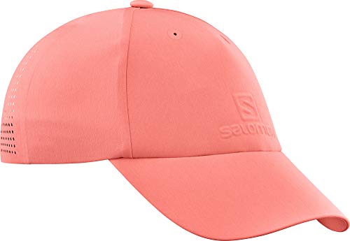 Salomon Elevate Logo Cap Gorra, Mujer, Rosa (Desert Flower), Talla única Ajustable