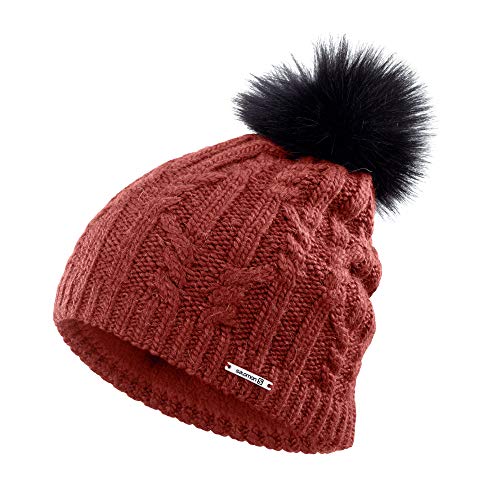 Salomon Gorro para esquí nórdico y senderismo, Unisex, IVY BEANIE, Granate (Madder Brown), Talla única, LC1425500