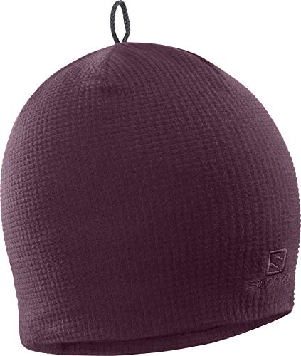 Salomon Gorro para esquí nórdico y senderismo, Unisex, RS WARM BEANIE, Granate (Winetasting), Talla única, LC1422900