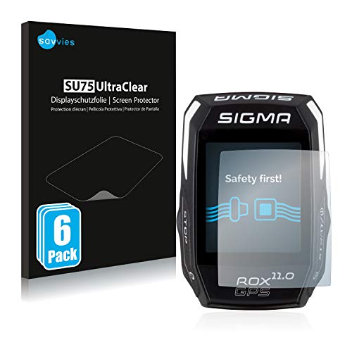 savvies Protector Pantalla Compatible con Sigma ROX GPS 11.0 (6 Unidades) Pelicula Ultra Transparente