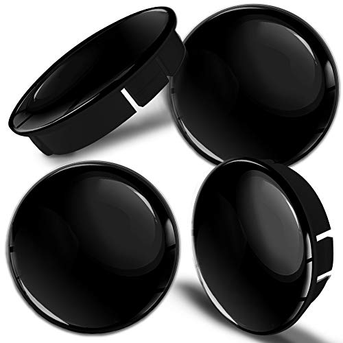 SkinoEu® 4 x 60mm Universal ABS Negro Tapas de Rueda de Centro Tapacubos para Llantas Coche C 7