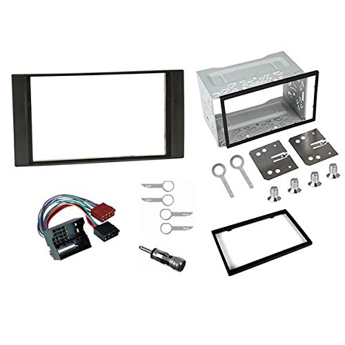 Sound-Way - Kit de Montaje Marco para Radio Pantalla 2 DIN Adaptador para Ford Galaxy Fiesta Focus C-MAX S-MAX Transit - 2DP-FORD2-N