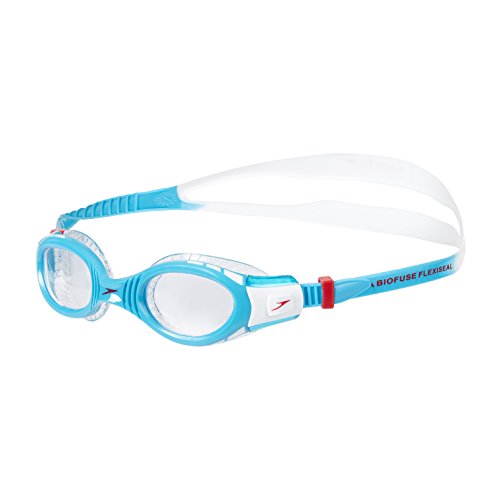Speedo Futura Biofuse Flexiseal Gafas de Natación, para mujeres, Transparente/Azul, One Size