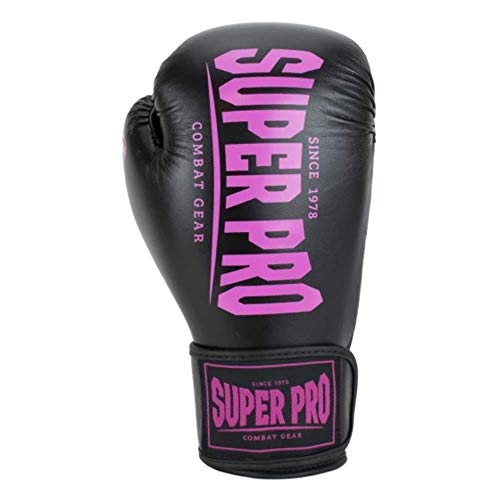 SuperPro Champ Guantes de Boxeo, Unisex Adulto, Negro/Rosa, 355 ml
