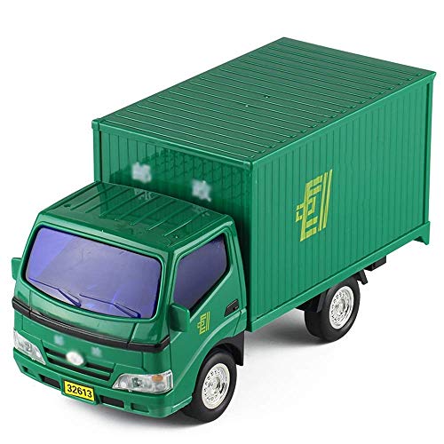 Tire hacia atrás de los juguetes del coche, modelo de vehículo de transporte de logística grande Modelo de camión Modelo de camión de metal anticaída deslizante para niño Coche de juguete en caja Coch