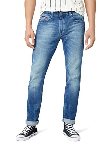 Tommy Jeans Hombre Tapered Steve Jeans, Azul (Berry Mid BLUE COMFORT 911), W30/L34