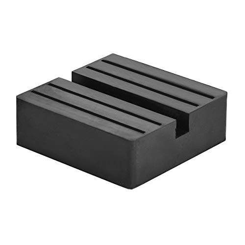 TONGXU Bloque de Goma Forma Cuadrada Gato Jack Lift Pad Adaptador de Almohadilla de Elevación para Protector Vehículos Elevador Coche Negro 7,5x7,5x2,5cm (1)