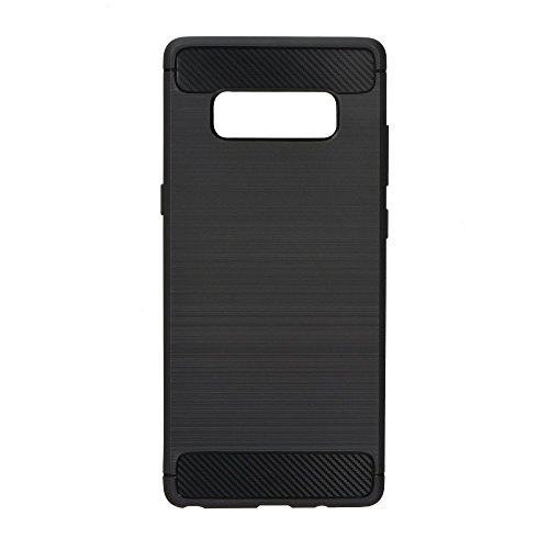 TOP EUROPE Samsung Galaxy Note 8 - Carbon Case Funda Acabado en Carbono de Gel TPU Flexible Carcasa Trasera Protección Total Super Fina para Samsung Galaxy Note 8 - Negro