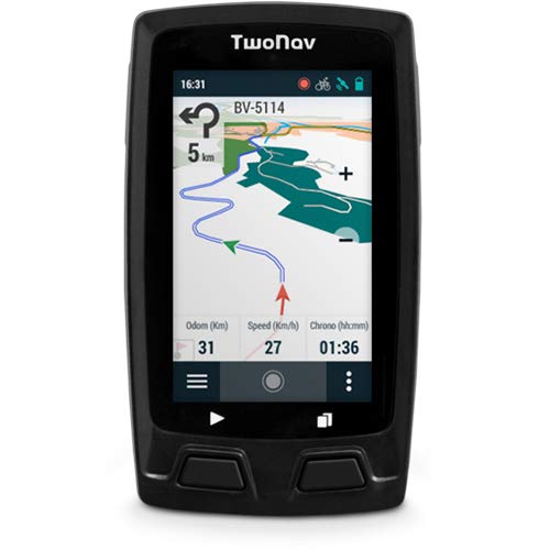 TwoNav - Velo GPS para Ciclismo de Carretera y Montaña con Pantalla de 3", Compacto Ligero y Resistente, Color Gris + Soporte Potencia, Brazo y Mapa Base