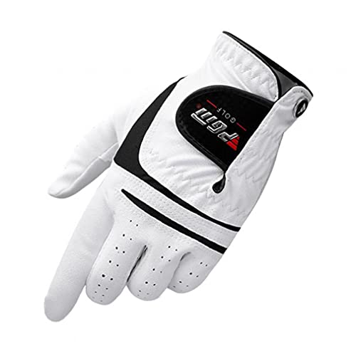 Uayasily Guantes De Golf para Hombre De Piel De Oveja De Golf Antideslizante Resistente Desgaste con Marcador De La Bola para Actividades Aire Libre De La Mano Izquierda 22