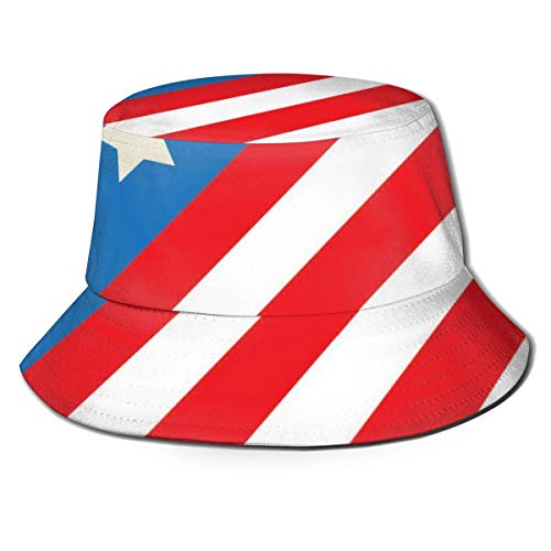 USA Patriotic American Flag Stars with Stripes Sombrero de Pescador Plegable Plegable, Mujer Hombre Verano Hawaii Moda protección Solar UV Boonie Sombreros Gorra de Camionero para Viajes Pesca