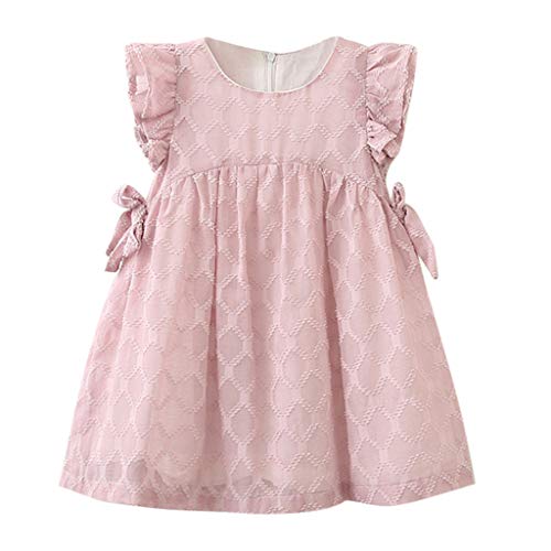 Vestido de niña,Riou_ Vestido de Manga de Mosca de Doble Arco de Gasa para niñas Ropa de Bebe niña Vestido de Fiesta de Princesa Verano(2T-7T) Vestido de niña,Riou_ Vestido de Manga de Mosca de Doble Arco de Gasa para niñas Ropa de Bebe niña Vestido de Fiesta de Princesa Verano(2T-7T)