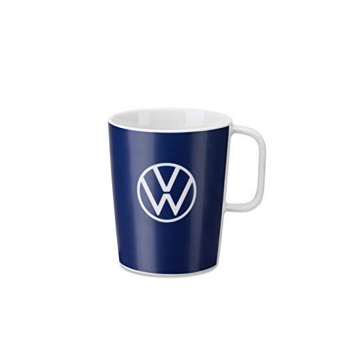 Volkswagen 000069601BR - Taza de café de porcelana, color azul, con logotipo de VW