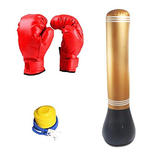 XHLLX Boxsack, Bolsa de almacén, Bolso de Boxeo independible Inflable Columna Inflable Fitness Fitness Boxeo Level Torre Bolso Tower con una Bomba de Aire Libre Guantes de Boxeo