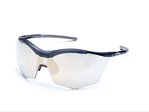 Zero Rh+ Sunglasses Ultra Stylus, Gafas / Máscaras Sportglasses End Unisex - Adulto, Smoke Flash Light Gold/Silver + Naranja, One