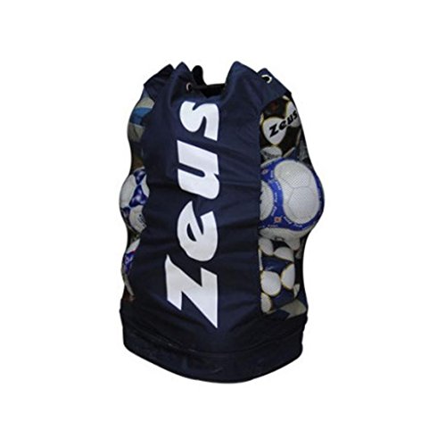 Zeus Borsa Portapalloni Bolsa para Balones Saco De Balones Futsal Futbol Basket Volley 78 x 45 cm 70% Nylon 30% Poliester Pegashop (Azul)