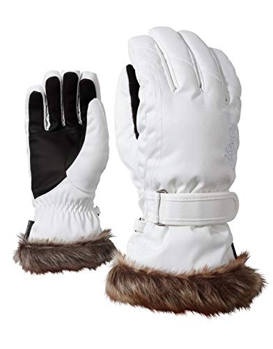 Ziener Gloves Kim Guantes De Esquí De Mujer, White, 7,5