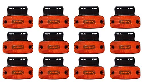12 x 12 V 24 V LED luces de marcador laterales con soportes de cable ámbar naranja contornos lámparas de camión impermeable E-marcado remolque accesorios decoración