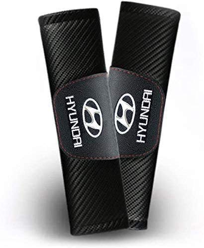 2 Piezas Almohadillas para Cinturón de Seguridad para Hyundai Sonata Elantra IX35 IX25, con Marca de Logo Protectores Hombro Funda Acolchada CóModas Coche Interior Accesorios