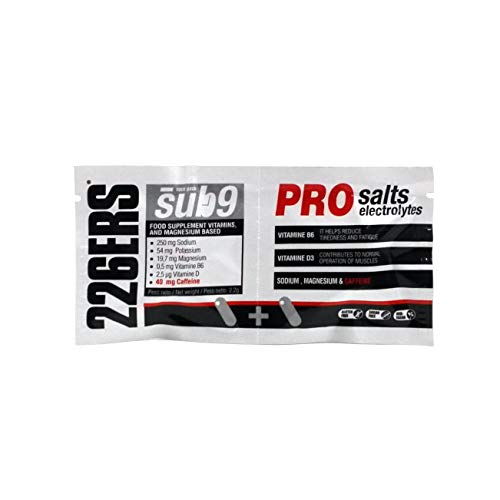 226ERS Sub9 Pro Salts Electrolytes, Sales Minerales con Vitaminas y Cafeína, Electrólitos - 40 Unidades